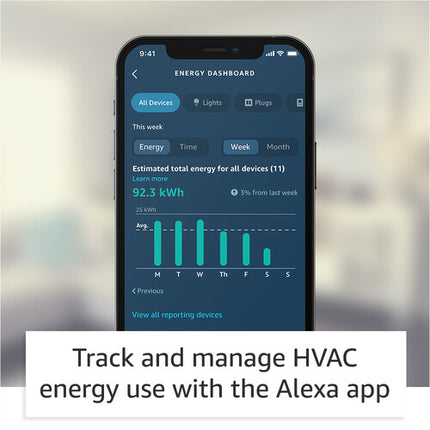 Amazon Smart Thermostat Control de Temperatura Wi-Fi 24V con Sensor Humedad