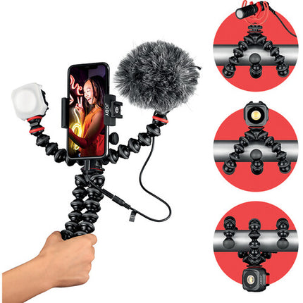 JOBY GorillaPod Mobile Vlogging Set Trípode para Smartphone con Luz LED y Micrófono