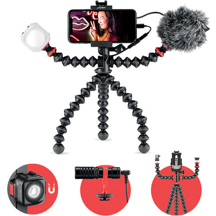 JOBY GorillaPod Mobile Vlogging Set Trípode para Smartphone con Luz LED y Micrófono