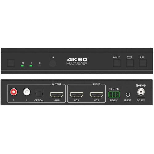 DVDO 4K 2x1 HDMI Switcher con 2 Entradas UHD 4K60 y Audio