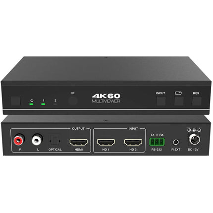 DVDO 4K 2x1 HDMI Switcher con 2 Entradas UHD 4K60 y Audio