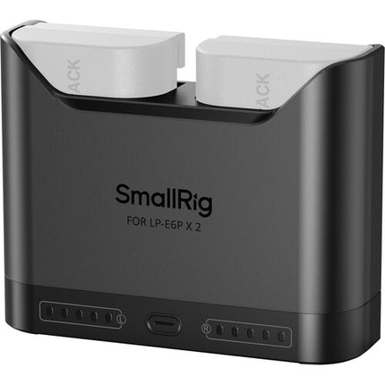 SmallRig Cargador de Baterías para Cámara LP-E6P Doble Bahía USB-C
