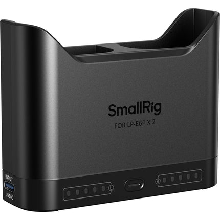SmallRig Cargador de Baterías para Cámara LP-E6P Doble Bahía USB-C