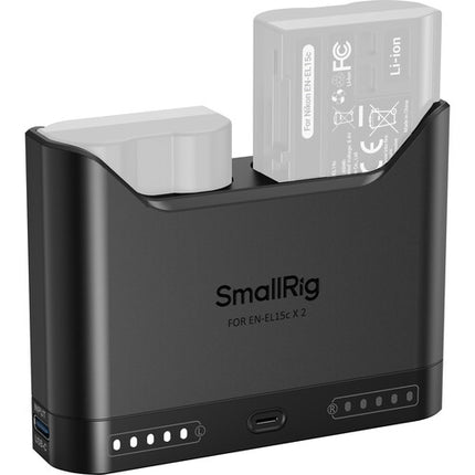 SmallRig EN-EL15c Cargador Doble para Baterías Cámara USB-C