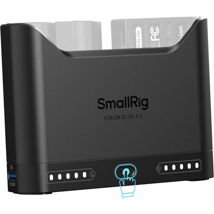 SmallRig EN-EL15c Cargador Doble para Baterías Cámara USB-C