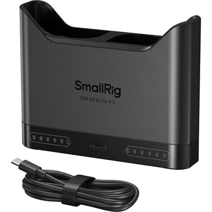 SmallRig EN-EL15c Cargador Doble para Baterías Cámara USB-C