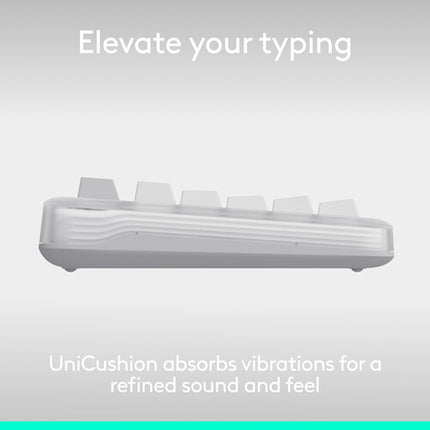 Logitech Alto Keys K98M Teclado Inalámbrico Bluetooth Blanco con Luz Blanca y 12 Meses Batería
