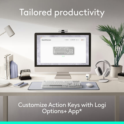Logitech Alto Keys K98M Teclado Inalámbrico Bluetooth Blanco con Luz Blanca y 12 Meses Batería