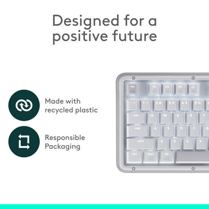 Logitech Alto Keys K98M Teclado Inalámbrico Bluetooth Blanco con Luz Blanca y 12 Meses Batería