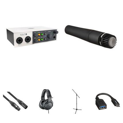 Universal Audio Volt 2 Interfaz de Audio MIDI USB-C con 24-Bit 192 kHz y Kit de Grabación de Guitarra