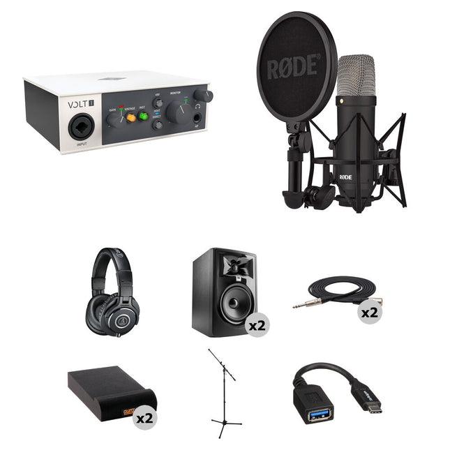 Universal Audio Volt 1 Interfaz de Audio USB-C 24-Bit 192 kHz Home Studio Kit