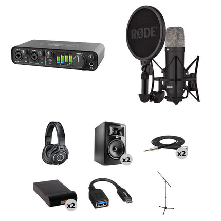 MOTU M4 Interfaz Audio MIDI USB-C 24 Bit 192 kHz Kit Estudio Completo