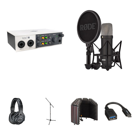 Universal Audio Volt 2 Interfaz de Audio USB-C con 2 Preamplificadores Vintage y Kit Voiceover