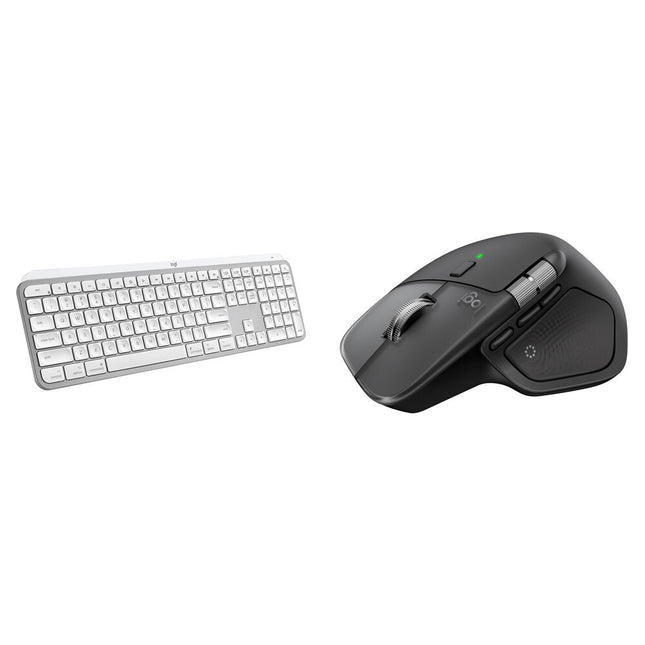 Logitech MX Master 4 Ratón y MX Keys S Teclado Inalámbrico para Mac Kit Space Black 8000 dpi 70 Días Batería
