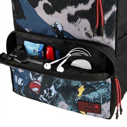 Hex Comic Book Collector Backpack V2 Batman vs Superman 19L resistente al agua con funda para laptop 15
