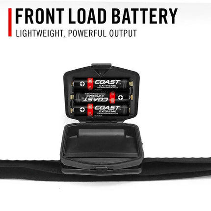 COAST FL13 Linterna Frontal LED COB Dual 250 Lumen Ajustable Con Baterías AAA