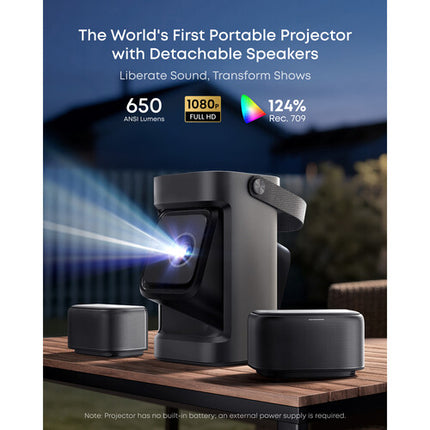 NEBULA BY ANKER P1 Proyector portátil Full HD 650 lúmenes altavoces extraíbles