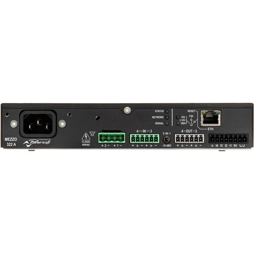 Powersoft MEZZO 322 A Amplificador Flexible 320W 2 Canales con DSP y Protección