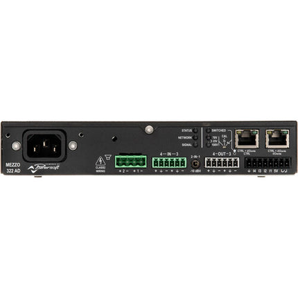Powersoft MEZZO 322 AD Amplificador Flexible 320W 2 Canales con DSP y Dante
