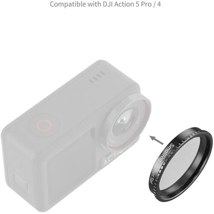 SmallRig Star Cross filtro para DJI Osmo Action 4/5 Pro vidrio multirrevestido y sistema snap-on