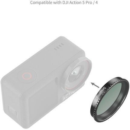 SmallRig Filtro UV para DJI Osmo Action 4/5 Pro Multicapa y Antirreflejos con Montaje Snap-On