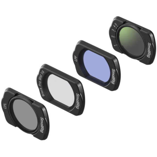 SmallRig Kit de Filtros Multifuncional para DJI Osmo Pocket 3 4 Pack ND2-ND32 CPL Black Mist