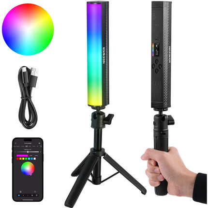 Neewer TL21C Varita de Luz RGB 9" con Trípode de Mesa y Batería 2550mAh