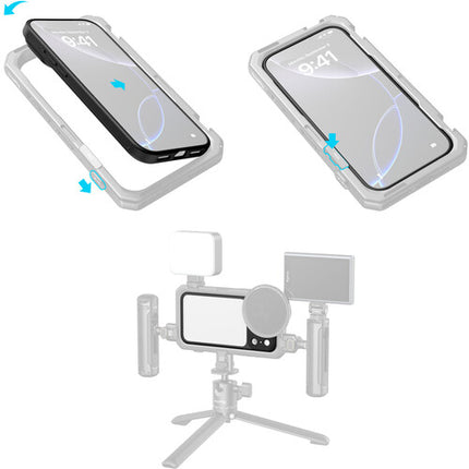 SmallRig Funda Fotográfica Bumper para iPhone 17 Pro Negro con Adaptador de Lentes T-Mount y Filtro 67mm