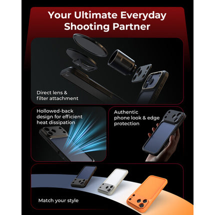 SmallRig Funda Fotográfica Bumper para iPhone 17 Pro Negro con Adaptador de Lentes T-Mount y Filtro 67mm