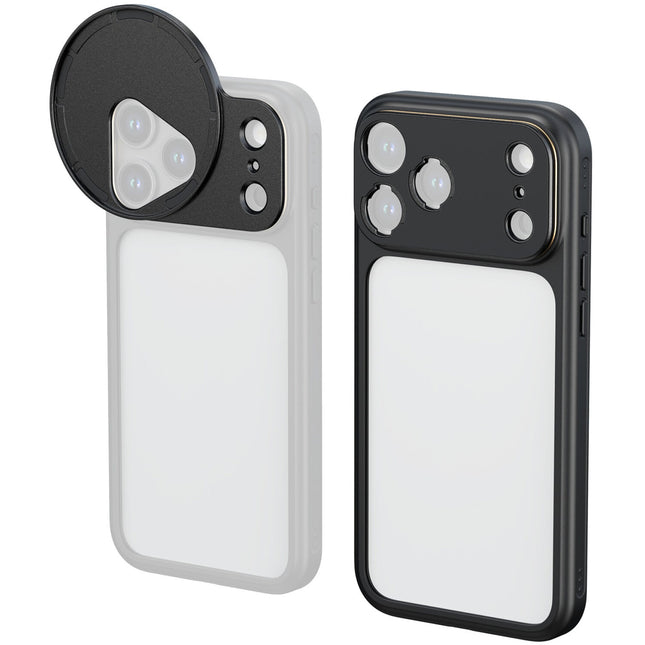SmallRig Funda Fotográfica Bumper para iPhone 17 Pro Negro con Adaptador de Lentes T-Mount y Filtro 67mm