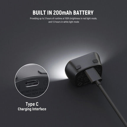 Neewer BASICS M21C Luz de Relleno RGB Magnética para DJI Osmo Pocket 3 con Batería 200mAh y Cable USB-C