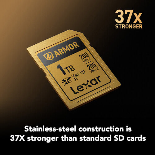 Lexar 1TB ARMOR GOLD UHS-II Tarjeta de Memoria SDXC 280 MB/s Lectura 205 MB/s Escritura