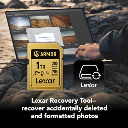 Lexar 1TB ARMOR GOLD UHS-II Tarjeta de Memoria SDXC 280 MB/s Lectura 205 MB/s Escritura