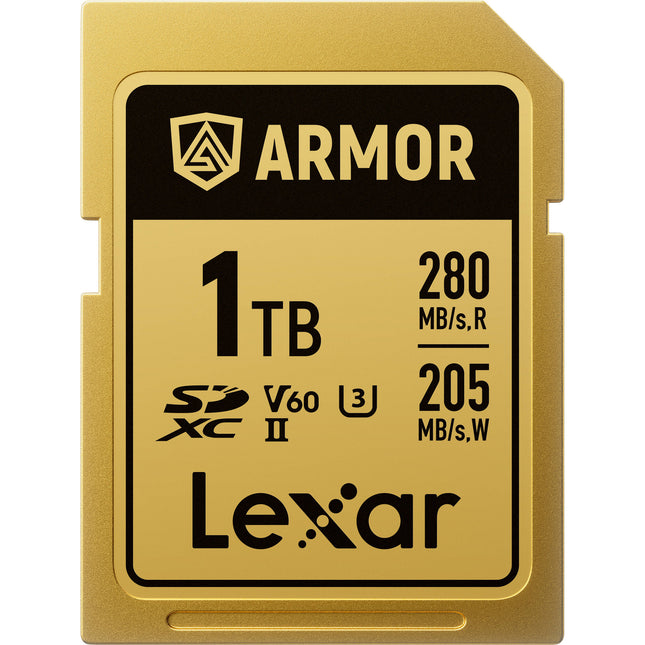 Lexar 1TB ARMOR GOLD UHS-II Tarjeta de Memoria SDXC 280 MB/s Lectura 205 MB/s Escritura