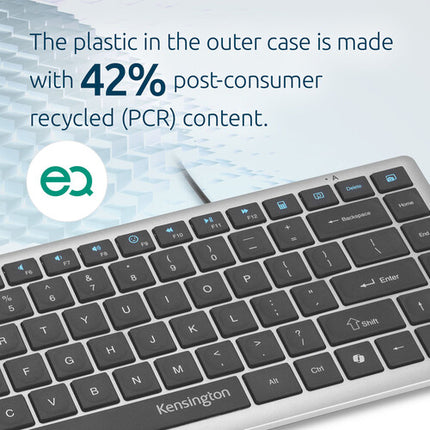 Kensington KB415 EQ Teclado compacto con 86 teclas y cable USB-C de 1.5 m