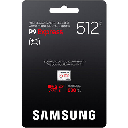Samsung 512GB P9 microSD Express Tarjeta de Memoria 800 MB/s 3 Años Garantía