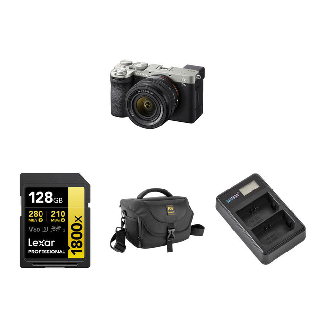 Sony a7C II Cámara sin Espejo 33MP 7 Stops Estabilización 128GB Bundle