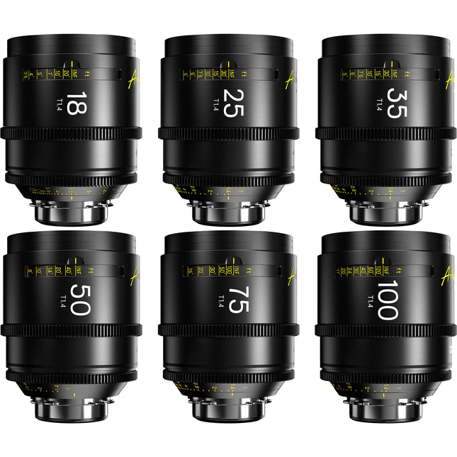DZOFilm Arles FF/VV Prime Cine Juego de 6 Lentes Full-Frame T1.4 con Estuche rígido