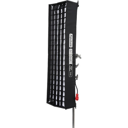 Aputure INFINIMAT Rigid Softbox 1 x 4' Modificador LED Plegable con Difusores y Rejilla