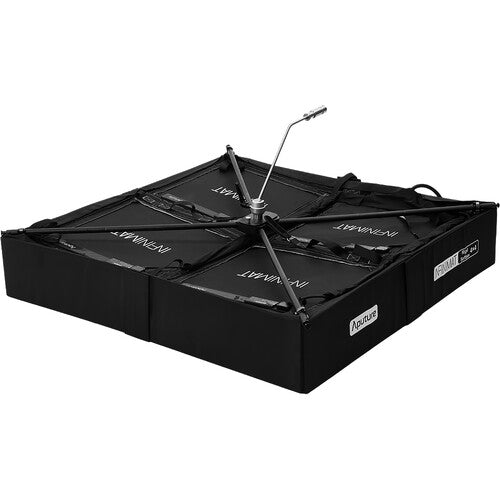 Aputure INFINIMAT Rigid Softbox 4x4 pies con difusores y rejilla de control luz