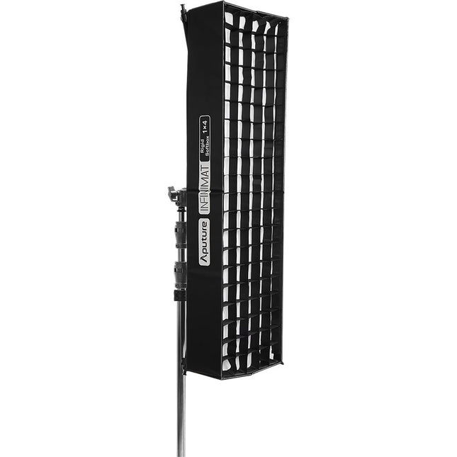 Aputure INFINIMAT Rigid Softbox 1 x 4' Modificador LED Plegable con Difusores y Rejilla
