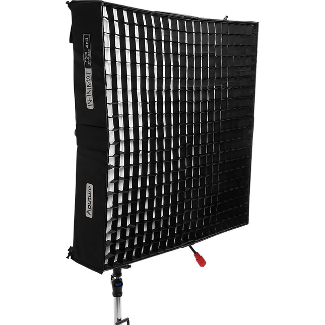 Aputure INFINIMAT Rigid Softbox 4x4 pies con difusores y rejilla de control luz