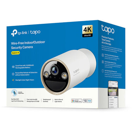 TP-Link Tapo C460 Cámara de Seguridad 4K UHD Batería 10000mAh