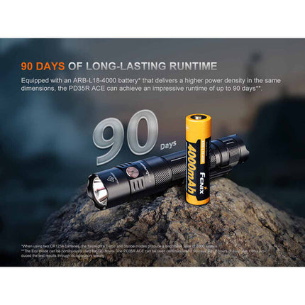 Fenix Linterna Táctica PD35R ACE 2000 Lúmenes Batería 18650 USB-C