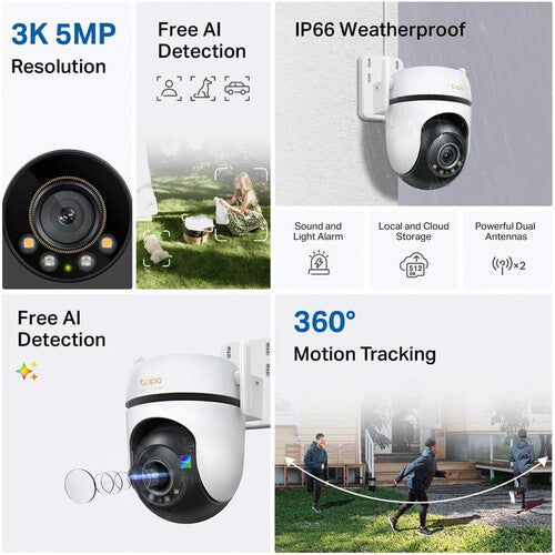 TP-Link Tapo C530WS cámara de seguridad exterior 5MP 2880x1620 98' visión nocturna con focos