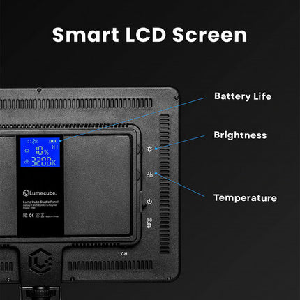 Lume Cube Studio Panel LED bicolor luz con batería 200 LEDs 3200-5600K kit 2 luces