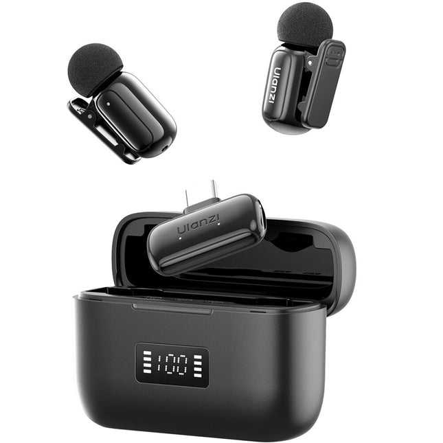 Ulanzi A200 Mini Sistema de Micrófono Inalámbrico 2 Personas USB-C 30 Horas y 100 Metros Alcance