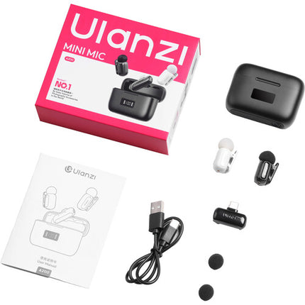 Ulanzi A200 Mini Sistema de Micrófono Inalámbrico USB-C 30H Runtime 100 m Alcance
