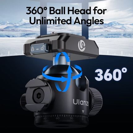 Ulanzi T100 UKA Rótula de Liberación Rápida Capacidad 13.2 lb Giro 360°
