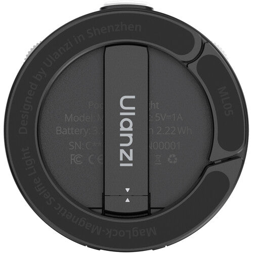 Ulanzi ML05 MagLock Luz de Relleno LEDs 160 Lux 600mAh Batería Negro